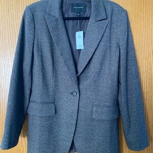 Banana Republic Gray Plaid Blazer